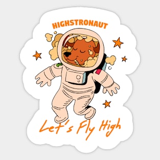 Marijuana Highstronaut Sticker